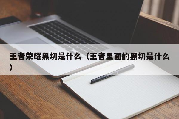 王者荣耀黑切是什么（王者里面的黑切是什么）