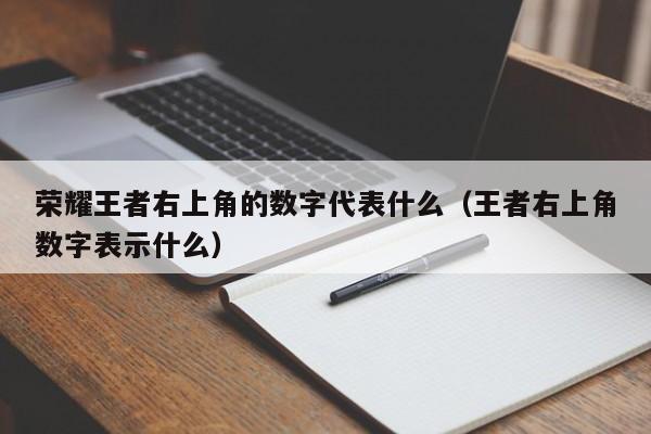 荣耀王者右上角的数字代表什么（王者右上角数字表示什么）