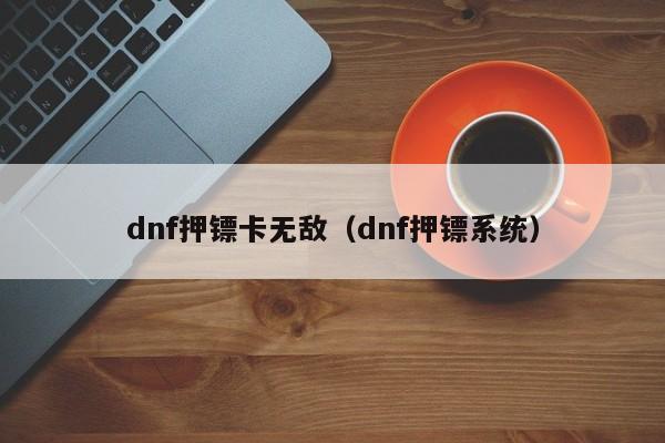 dnf押镖卡无敌（dnf押镖系统）